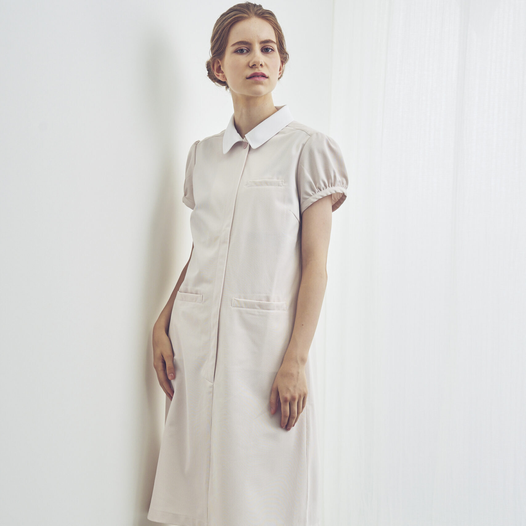 Jillstuart Medical ジルスチュアート 正統派かわいい パフスリーブが特徴的 クレリックワンピースjs1001 Clim Daikanyama